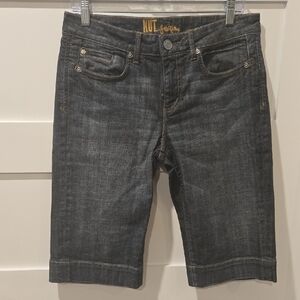 Kut from the Kloth Dark Wash Denim Capri Shorts Y2K